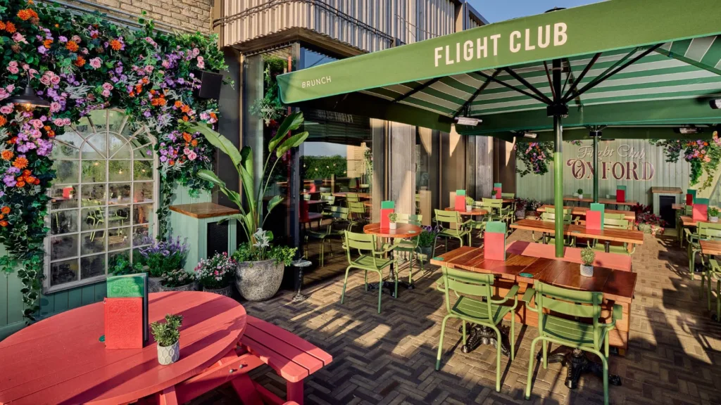 Flight Club Oxford unveils floral summer terrace and new cocktail menu