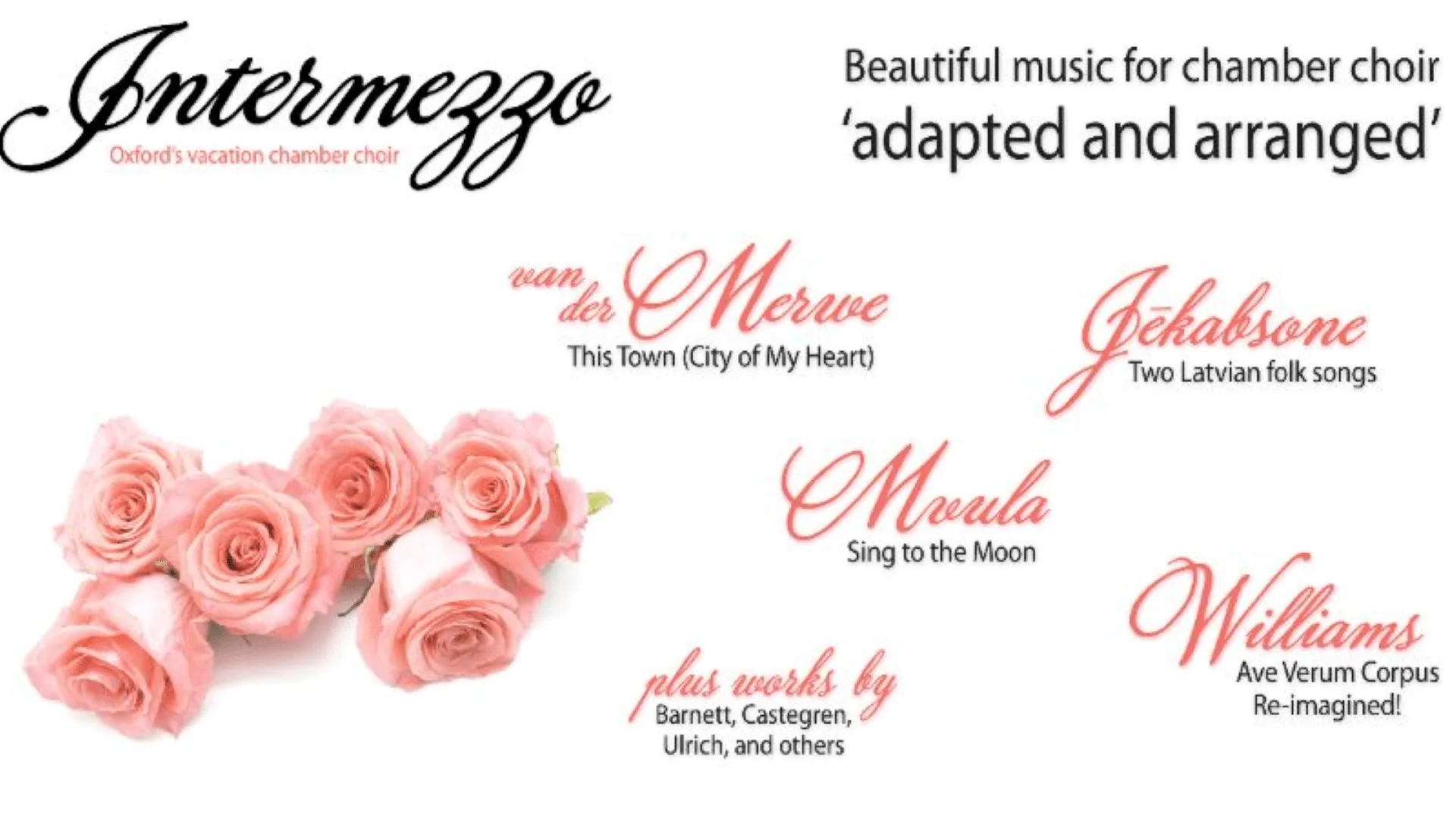Intermezzo Chamber Choir Spring Concert – ‘Adapted and Arranged’