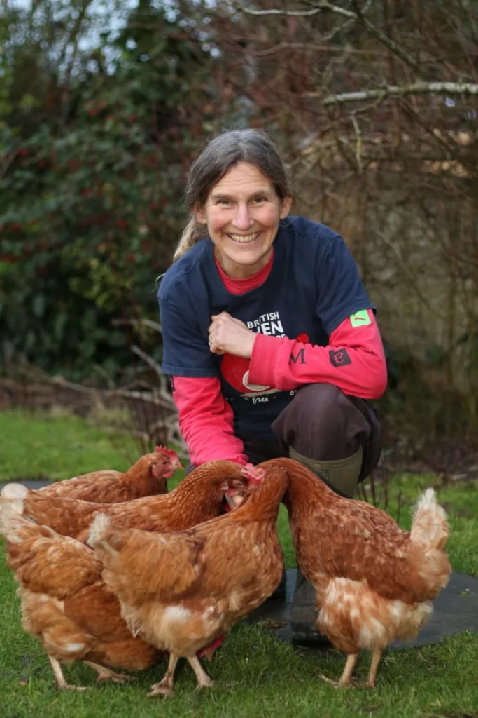 Oxford volunteer marks rehoming of 25,000 hens with British Hen Welfare Trust