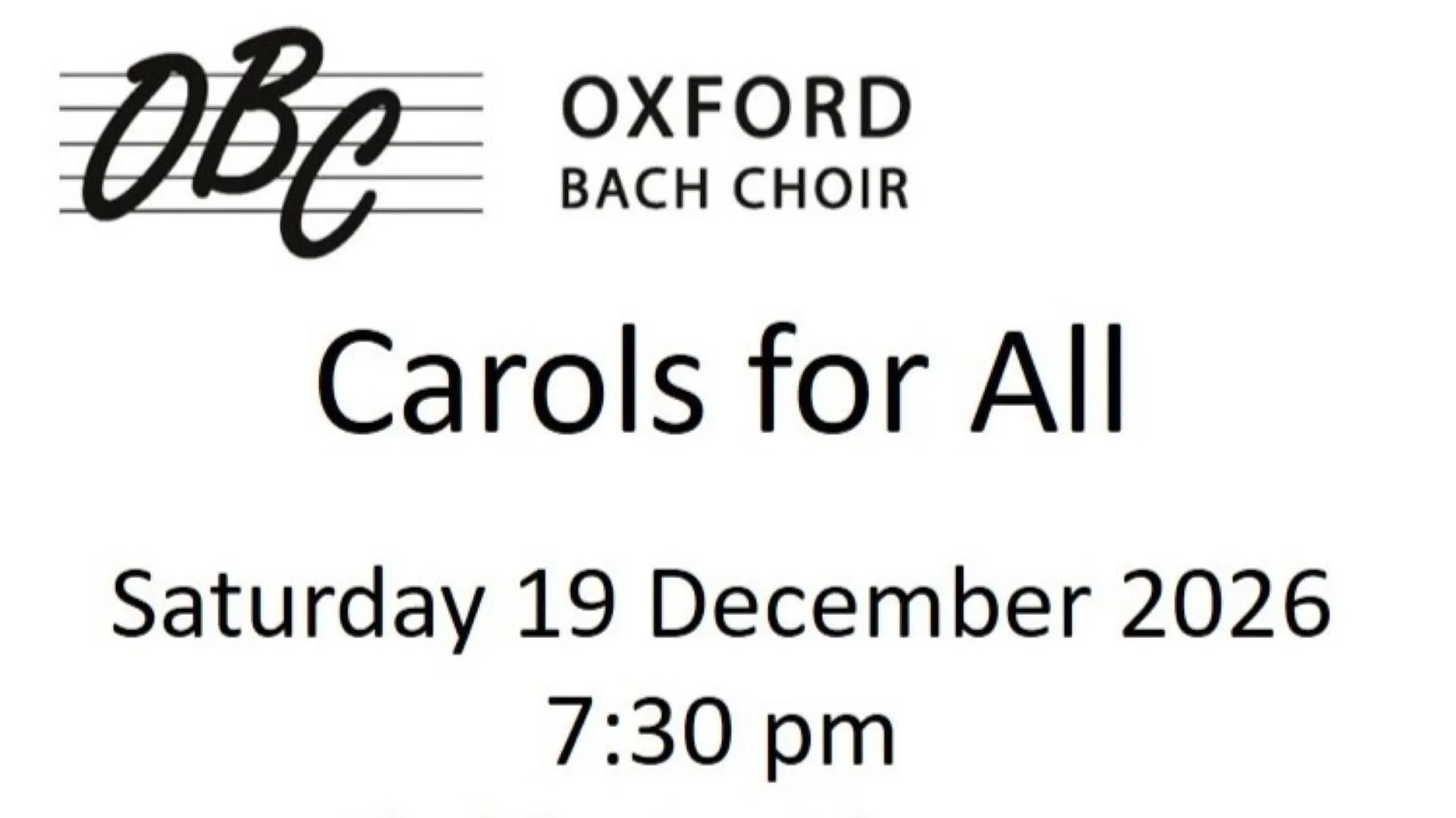 Oxford Bach Choir: Carols for All
