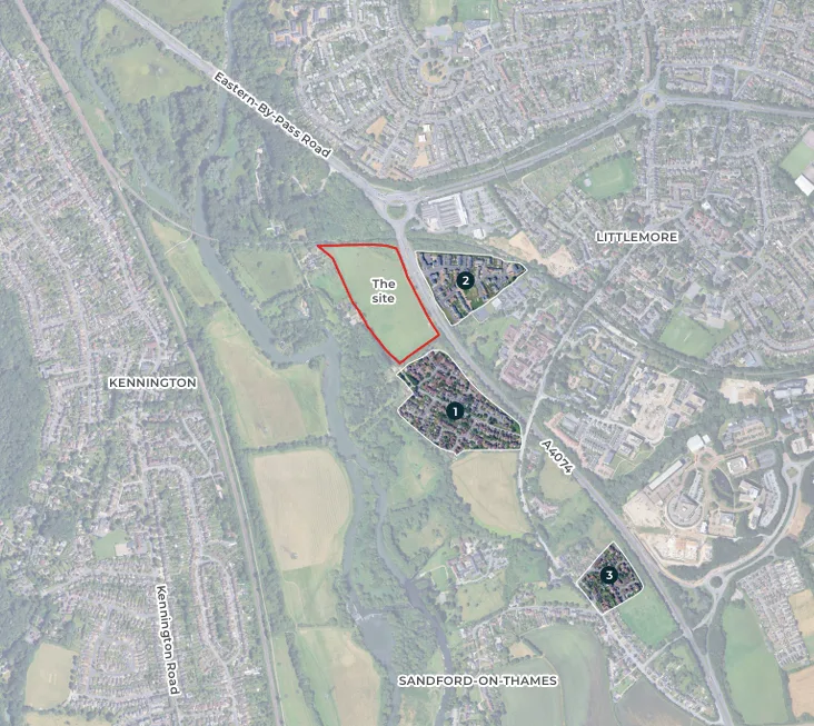 The proposed development site at Sandford-on-Thames