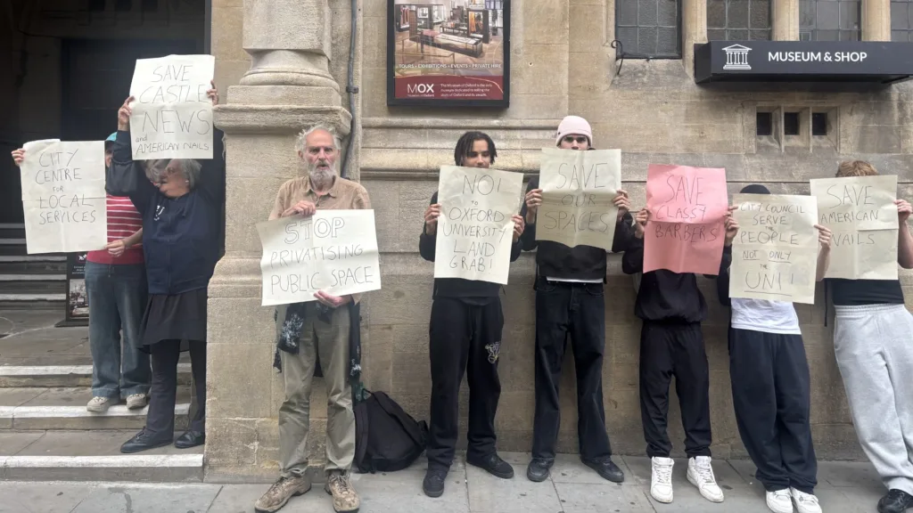Protest against the sale of 11 New Road building held at the town hall. Image: Supplied