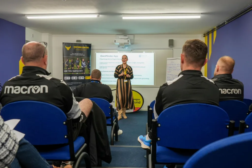 Staff at Oxford United’s official charity benefit from workplace wellbeing workshop