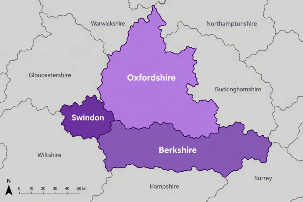 Proposed area covered by the new Thames Valley Mayoral Strategic Authority.