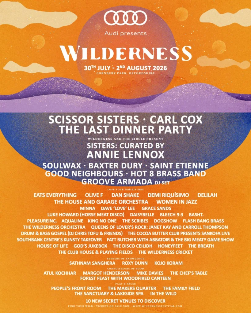 Wilderness Festival 2026 full line up and tickets details announced