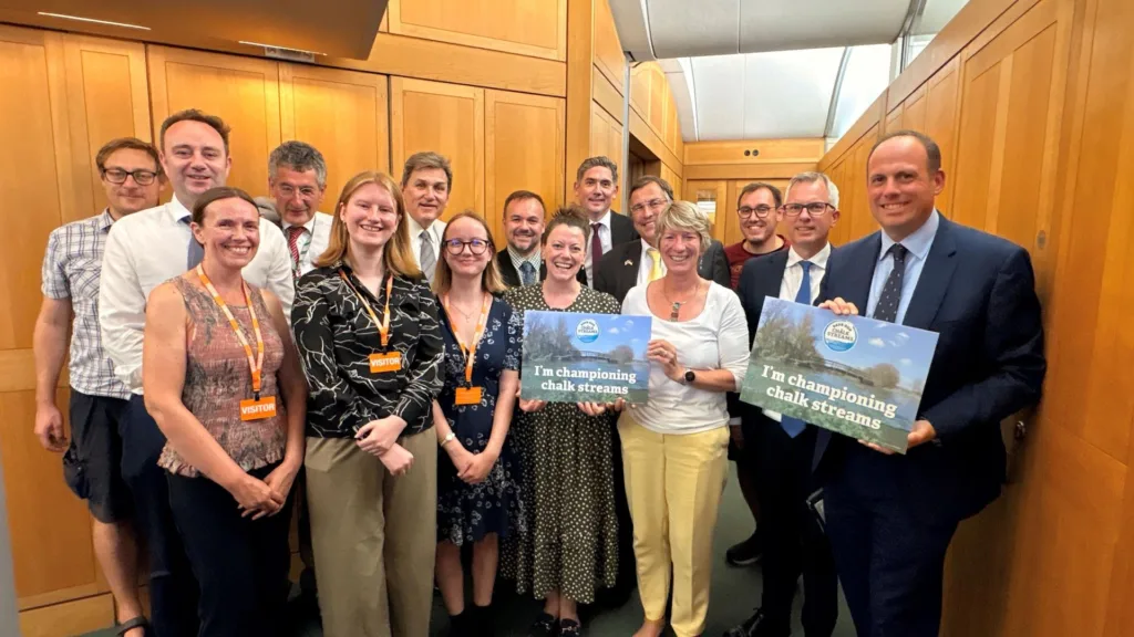 The new All-Party Parliamentary Group (APPG) on chalk streams at their launch on 15 July