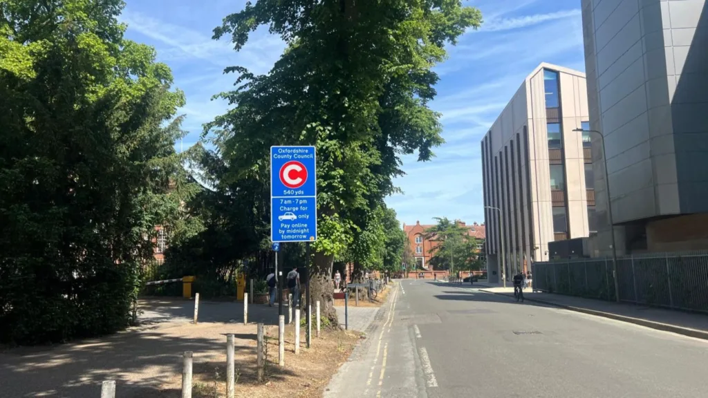 Congestion charge sign