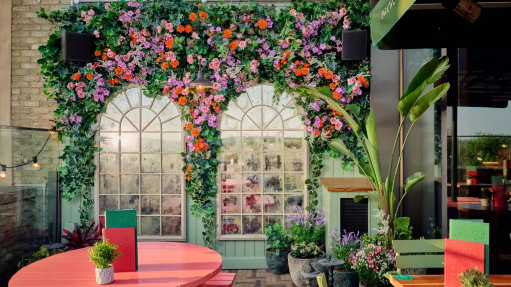 Flight Club Oxford unveils floral summer terraces ahead of seasonal launch
