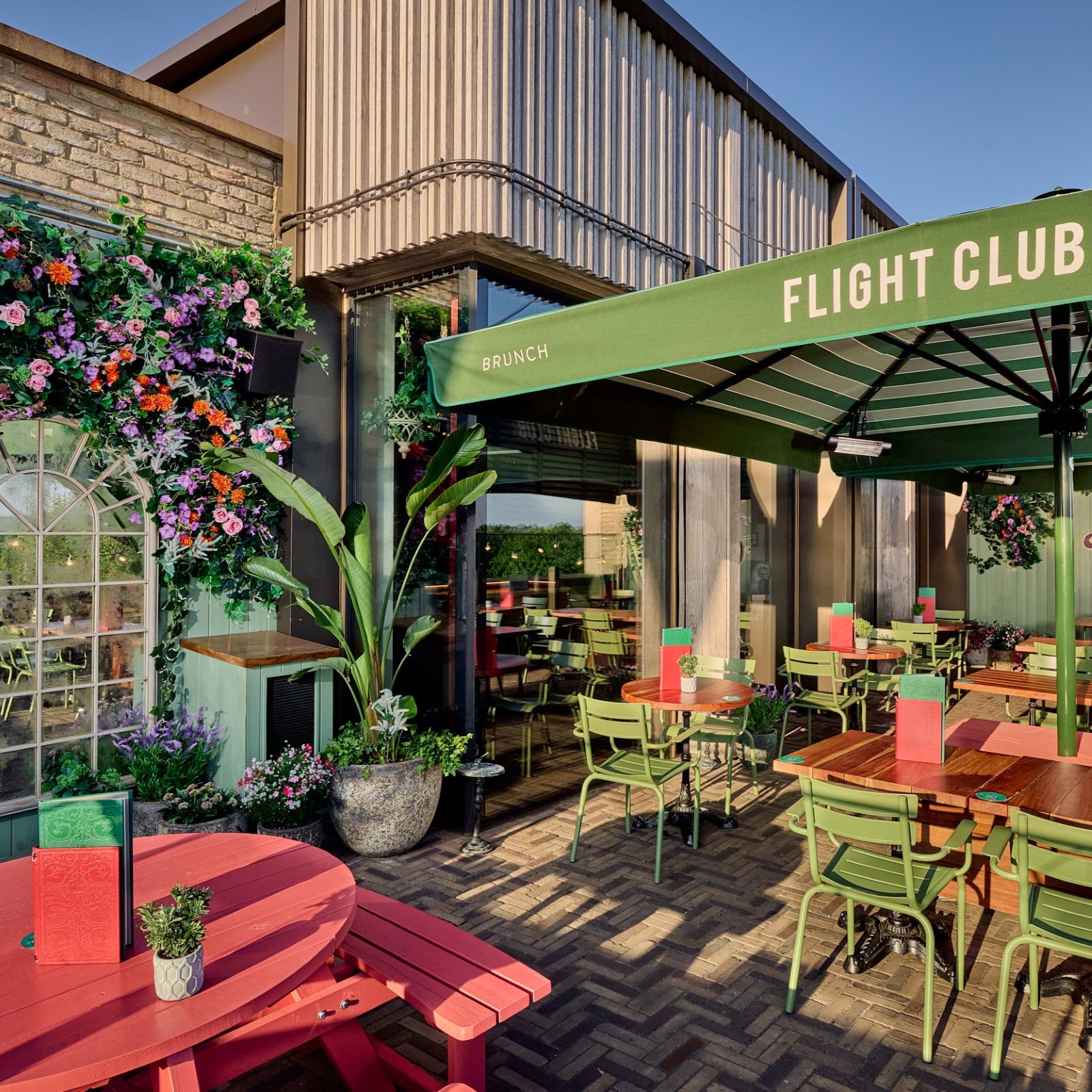 Flight Club in Bloom summer makeover at Flight Club Oxford
