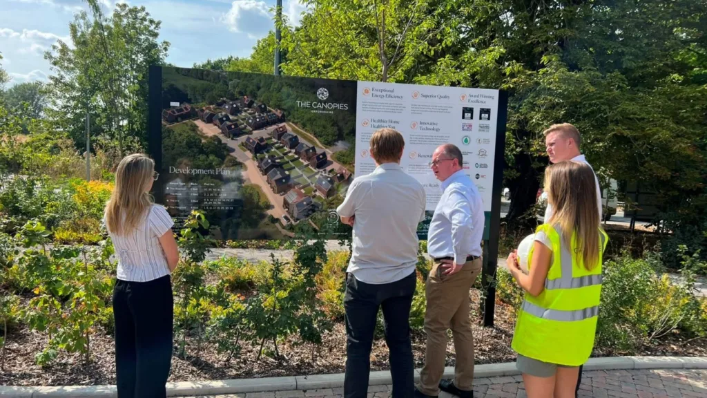 Olly Glover MP for Didcot and Wantage at Greencore Homes development at Milton Heights