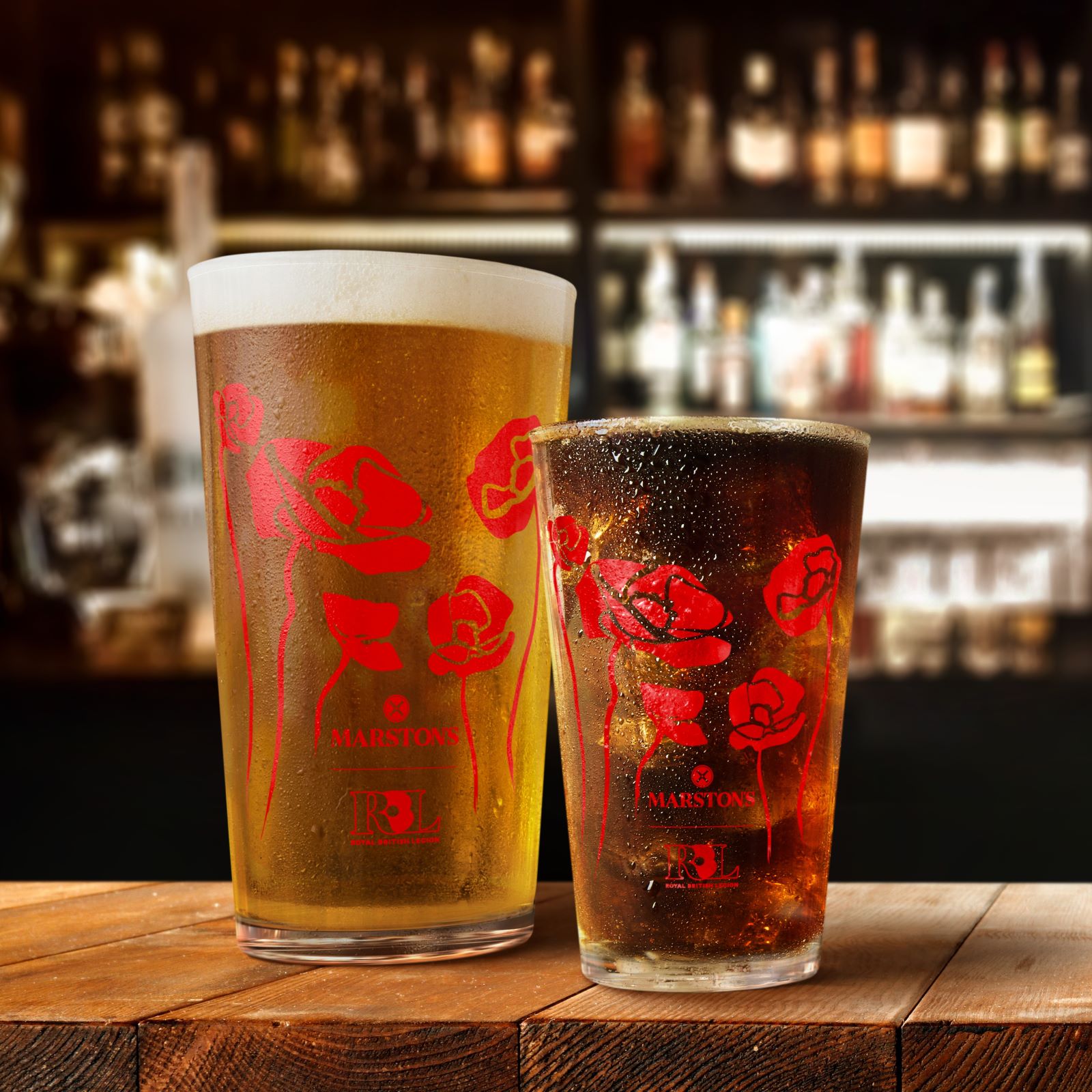 Marston’s and The Royal British Legion Launch Poppy Glasses for 2024 Poppy Appeal