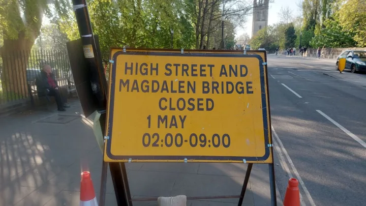 Road closures and preparations for May Morning 2025 in Oxford