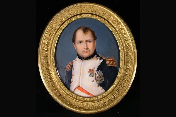 Miniature Portrait of Napoleon I, 19th century. Watercolour on ivory miniature by Jean-Baptiste Isabey © Ashmolean Museum