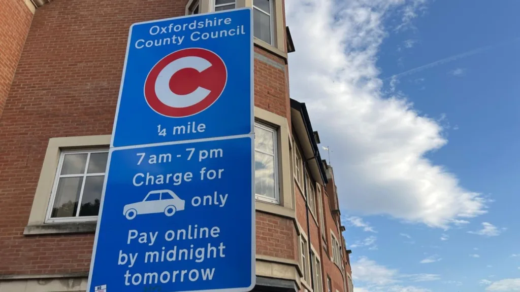 Congestion charge sign