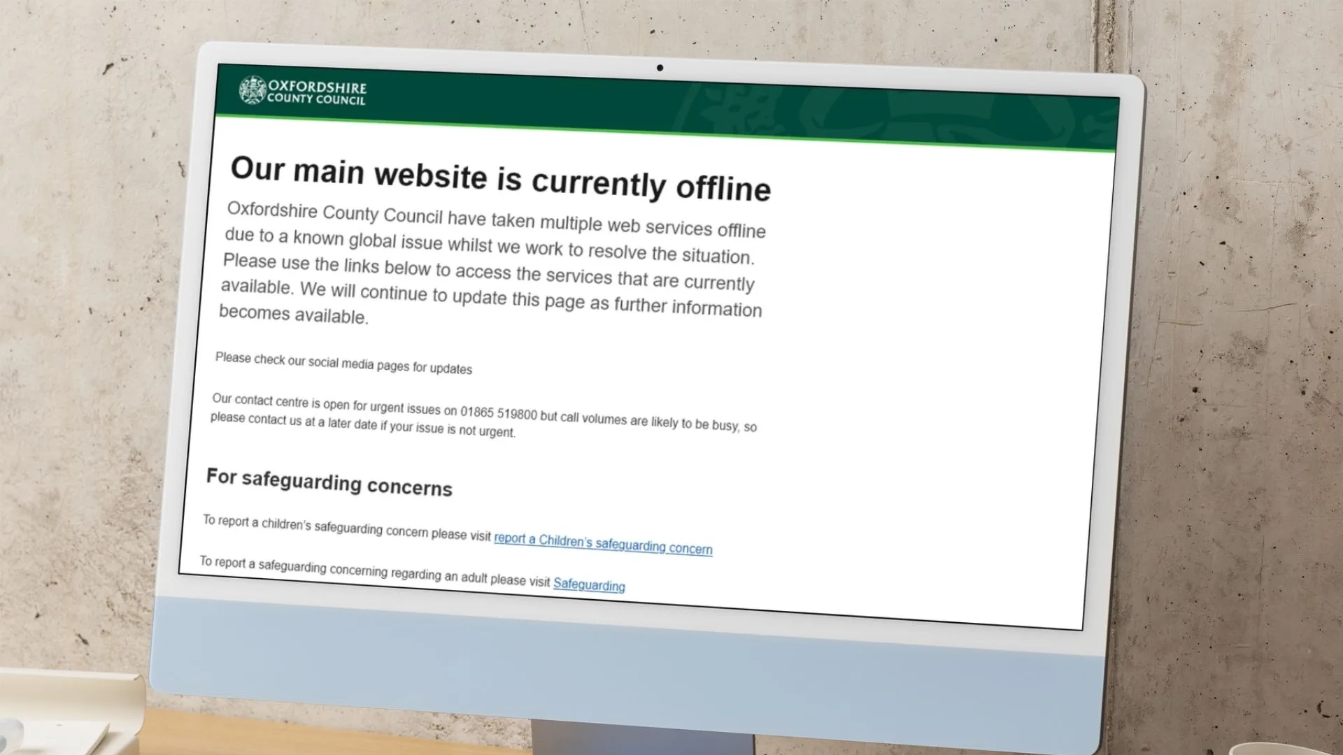 Oxfordshire County Council Website
