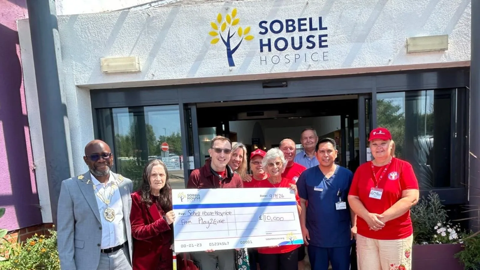 Play2Give celebrates £10,000 milestone with Sobell House hospice bathroom transformation