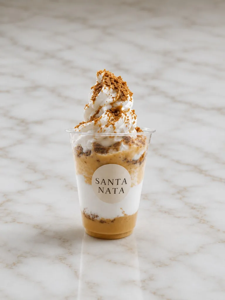 Santa Nata's Pastel de Nata soft serve ice cream.