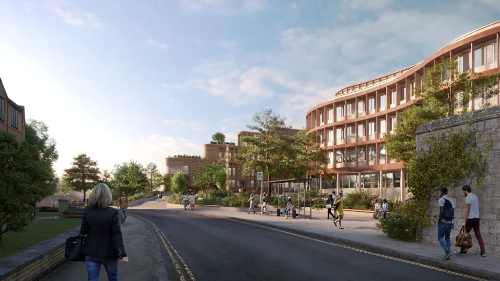 A CGI of Warneford Park proposed entrance view. Image source: Cityscape Digital for Eric Parry Architects